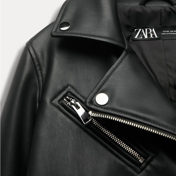 ZARA NWOT | Faux Leather Biker Jacket - Picture 3 of 8